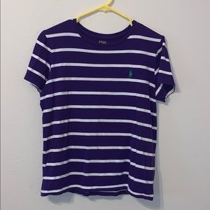 Purple Striped Polo